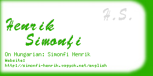 henrik simonfi business card